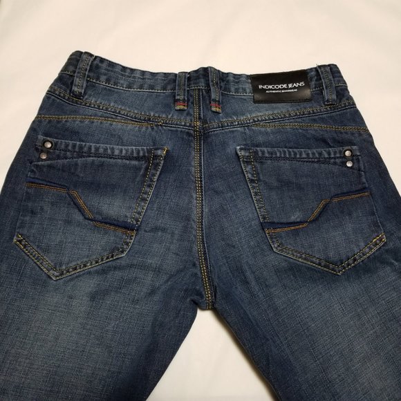 Indicode Dark Wash Mid Rise Straight Leg Jeans - Picture 2 of 7